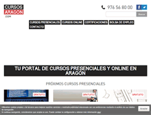 Tablet Screenshot of cursosaragon.com